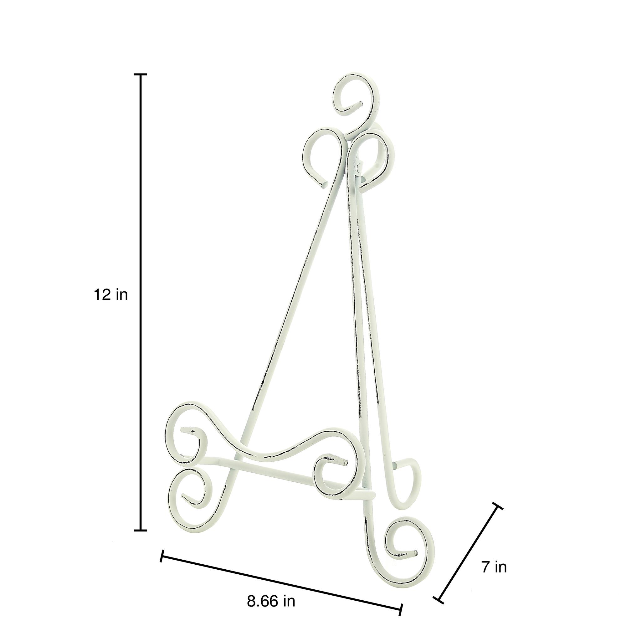 White 12" Distressed Easel Photo Stand by Studio Décor